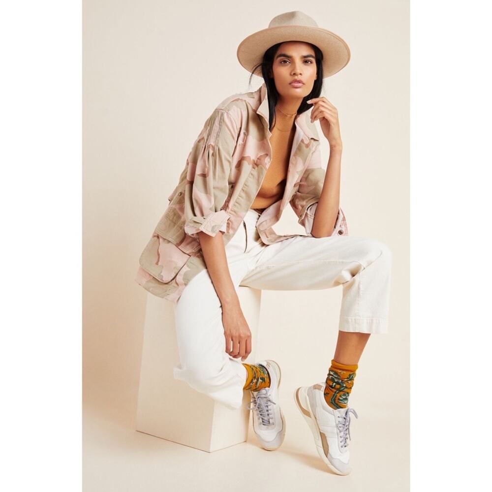 Anthropologie Camo Print Utility Jacket